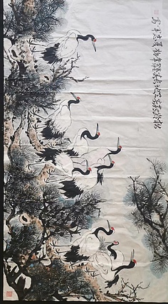 五谷丰登 松嶺鹤寿天地长春