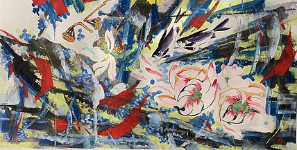 著名画家石齐学生 何金雨