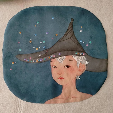 永遇乐 绢 工笔。人物