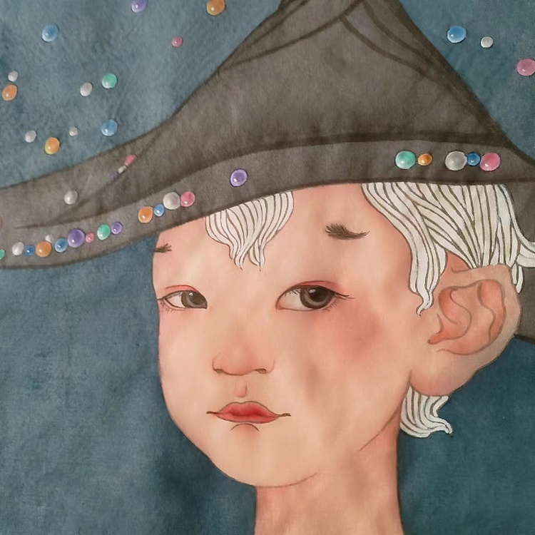 永遇乐 绢 工笔。人物