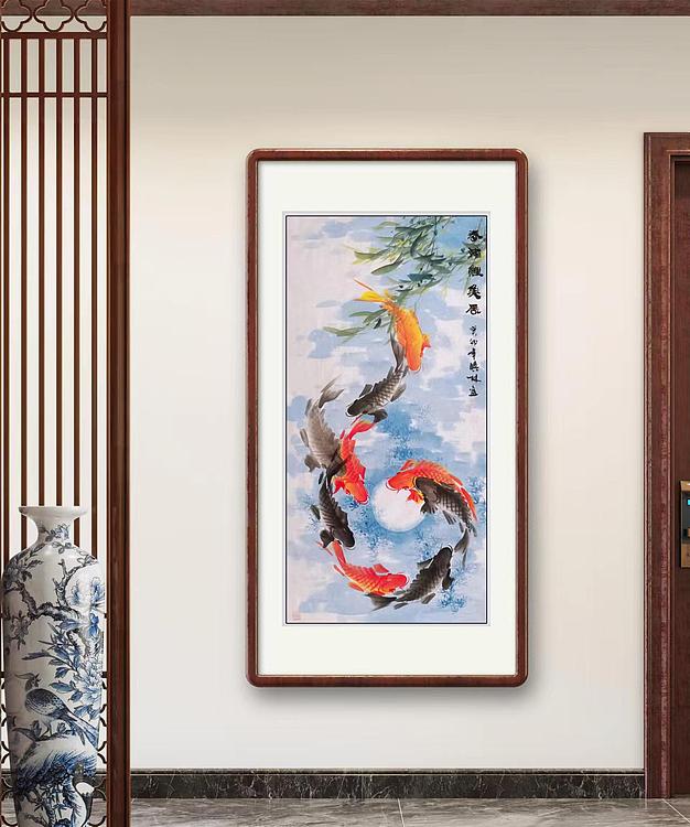 高晓林 （4090）国家一级美术师，江苏省美协会员《春浦鲤鱼风》