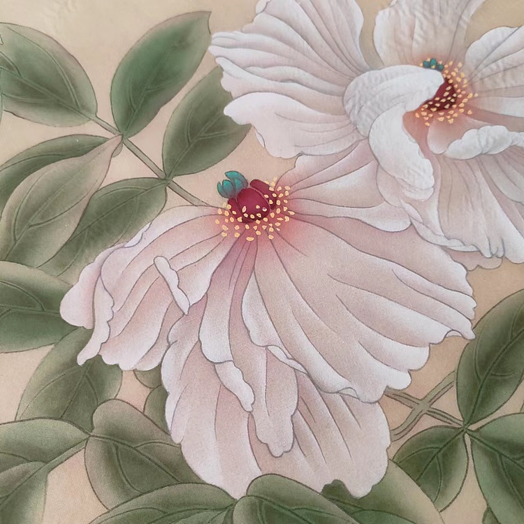 永遇乐 绢 工笔花鸟