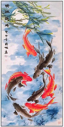 高晓林 （4092）国家一级美术师，江苏省美协会员《畅游乾坤》