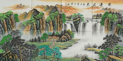当代山水画家 阳立军 源远流长 山水国画