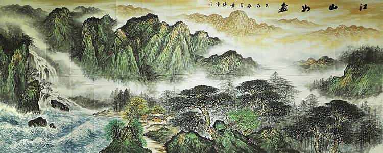 巨幅丈二——青年艺术家李章伟 山水