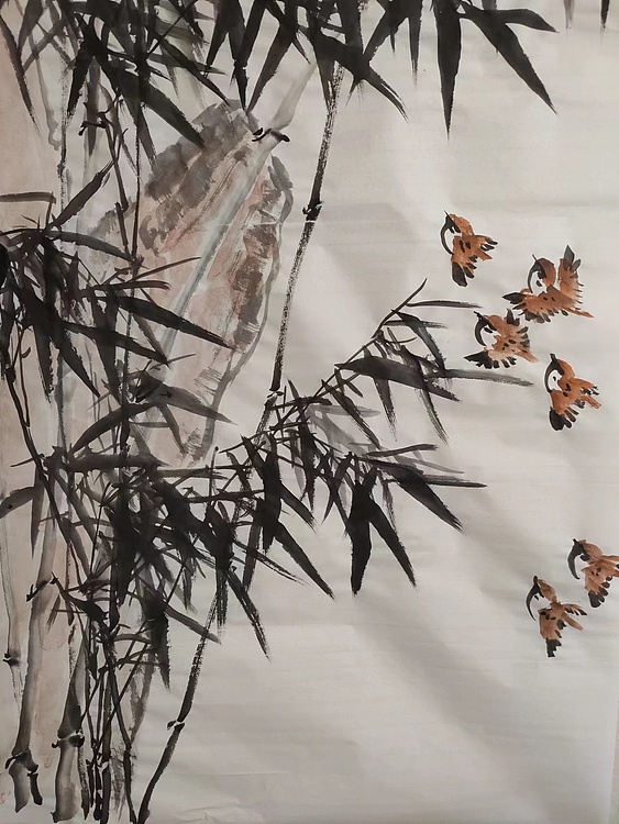 范立志 竹笑迎風
