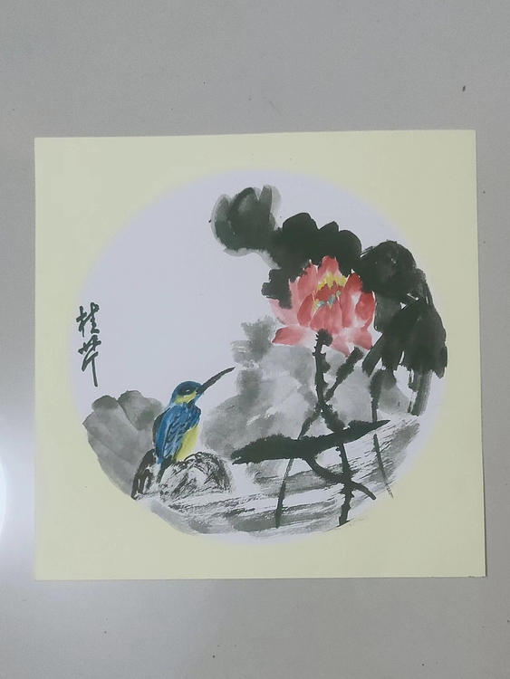 青年书画家 泰然自若 荷香映日