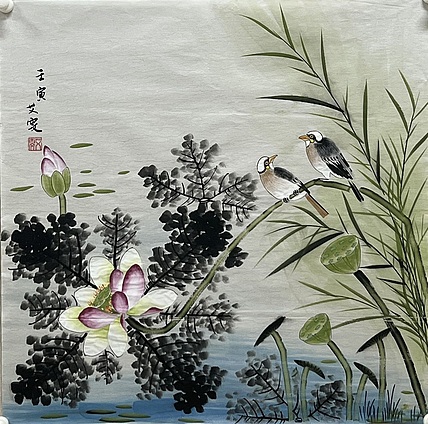 艾雯 池边野趣