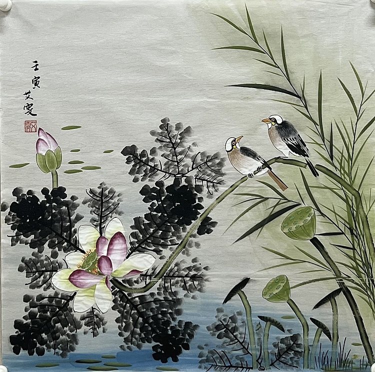 艾雯 池边野趣