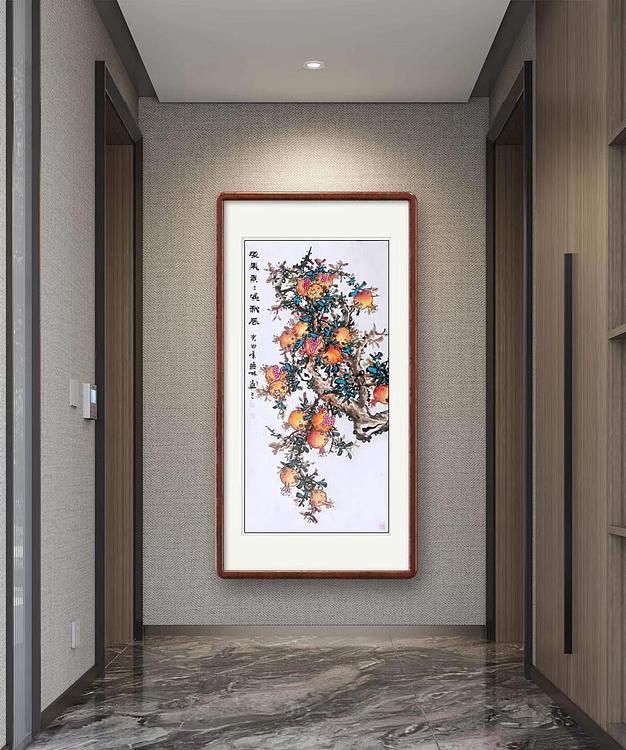 高晓林 （4135）国家一级美术师，江苏省美协会员《硕果累累唤秋风》