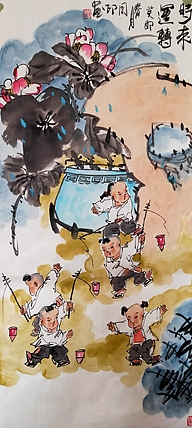 河北省美术家协会会员 侯同印 人物国画作品