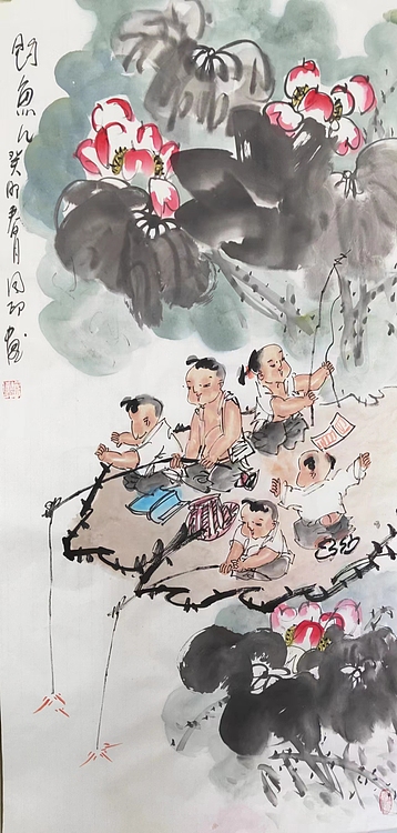河北省美术家协会会员 侯同印 人物国画作品