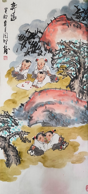 河北省美术家协会会员 侯同印 人物国画作品