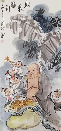 河北省美术家协会会员 侯同印 人物国画作品
