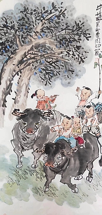 河北省美术家协会会员 侯同印 人物国画作品