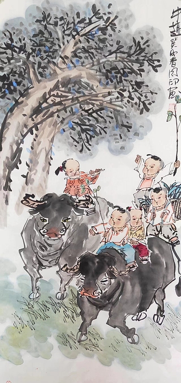河北省美术家协会会员 侯同印 人物国画作品