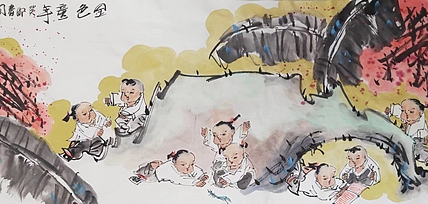 河北省美术家协会会员 侯同印 人物国画作品