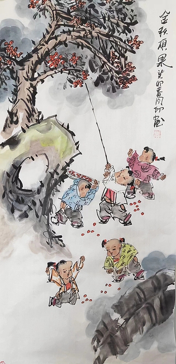 河北省美术家协会会员 侯同印 人物国画作品