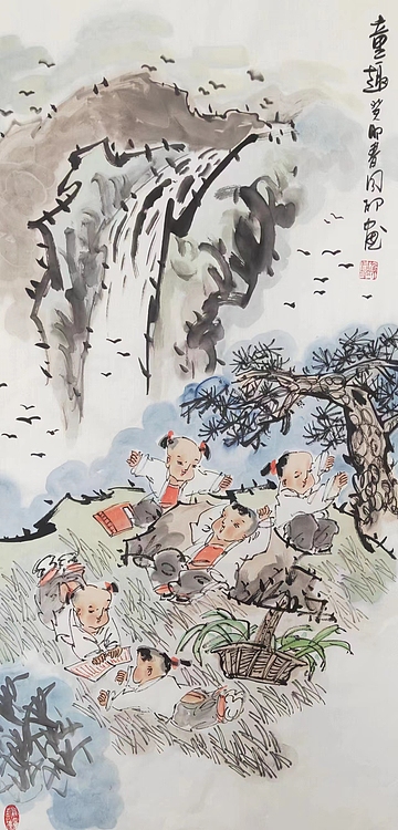 河北省美术家协会会员 侯同印 人物国画作品