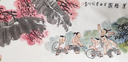 河北省美术家协会会员 侯同印 人物国画作品
