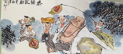 河北省美术家协会会员 侯同印 人物国画作品