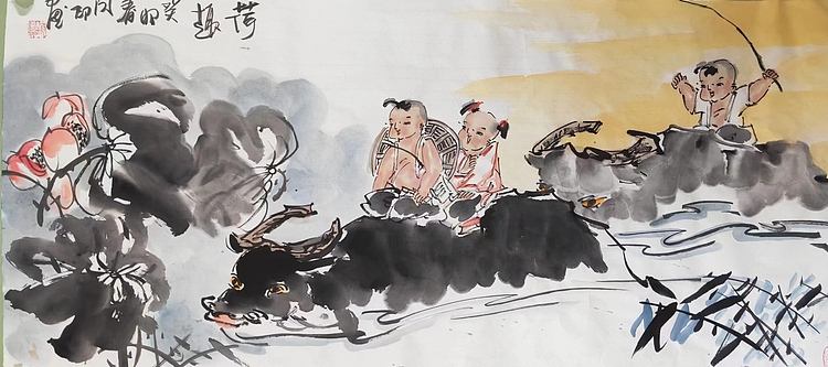 河北省美术家协会会员 侯同印 人物国画作品