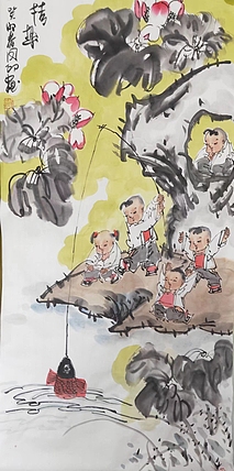 河北省美术家协会会员 侯同印 人物国画作品