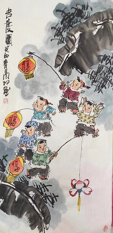 河北省美术家协会会员 侯同印 人物国画作品