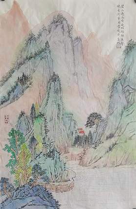 西北民族大学硕士 甘肃美协会员 李钊《唐人诗意系列》