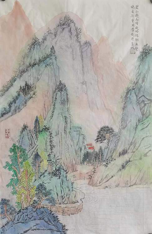 西北民族大学硕士 甘肃美协会员 李钊《唐人诗意系列》