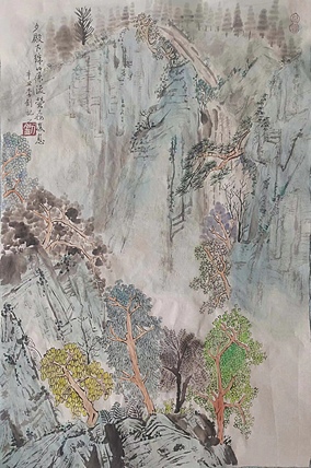 西北民族大学硕士 甘肃美协会员 李钊《唐人诗意系列》