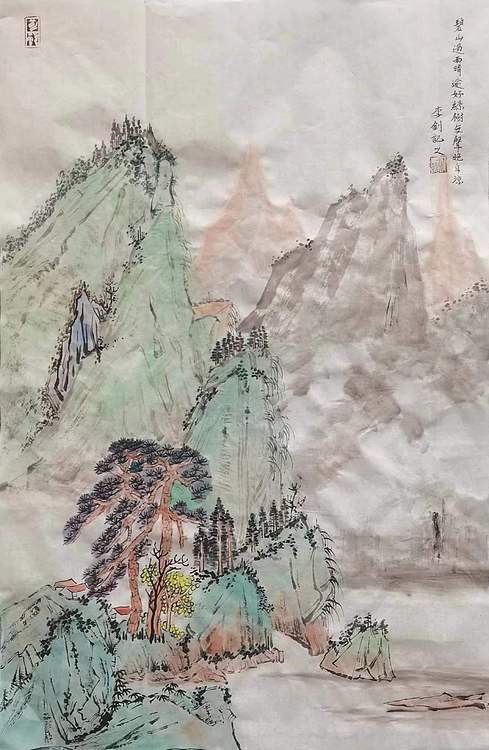 西北民族大学硕士 甘肃美协会员 李钊《唐人诗意系列》
