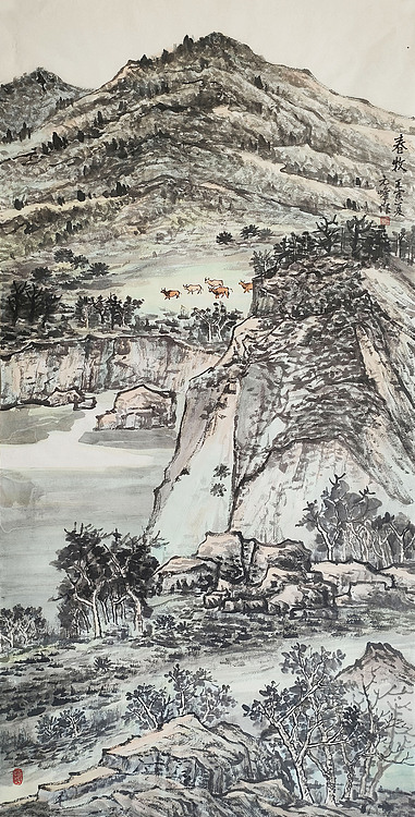 天津美院 包头市美协会员 李元峰 春牧