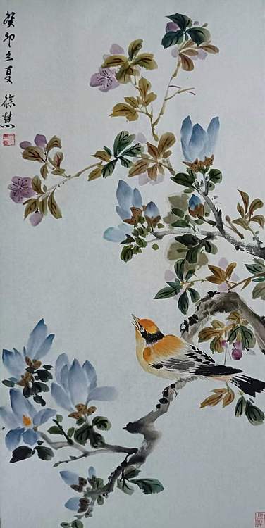 当代花鸟画家 徐慧 精品国画花鸟