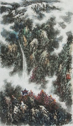 中国写意楼阁山水画派传承人 宋京辉 精品山水