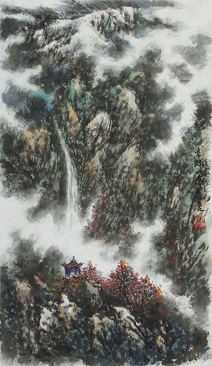 中国写意楼阁山水画派传承人 宋京辉 精品山水