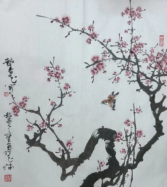 清心斋主 报春花开