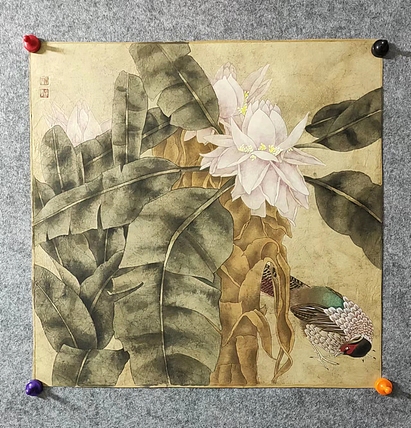永遇乐 工笔花鸟 四尺斗方