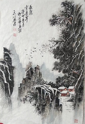 冰雪研究会理事 王连君（深秋雪来早）