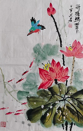 洪君 荷塘鸣翠