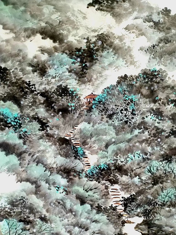 职业书画家 于恩沛 春山无尽