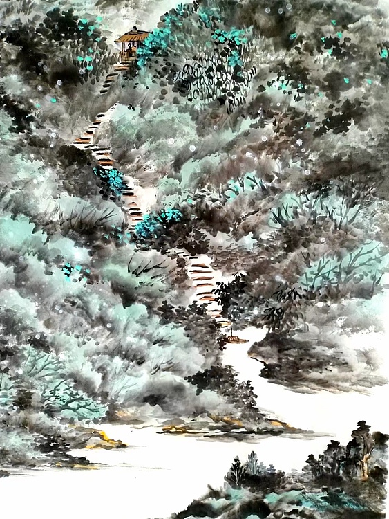 职业书画家 于恩沛 春山无尽