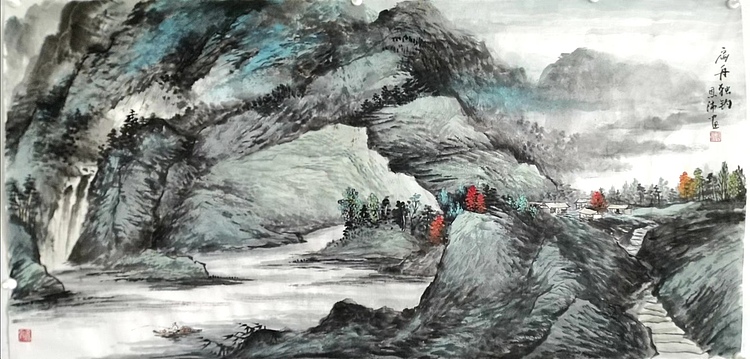 职业书画家 于恩沛 扁舟独钓