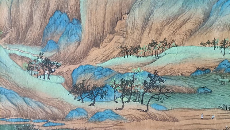 青年书画家 七汐 千里江山图（局部）