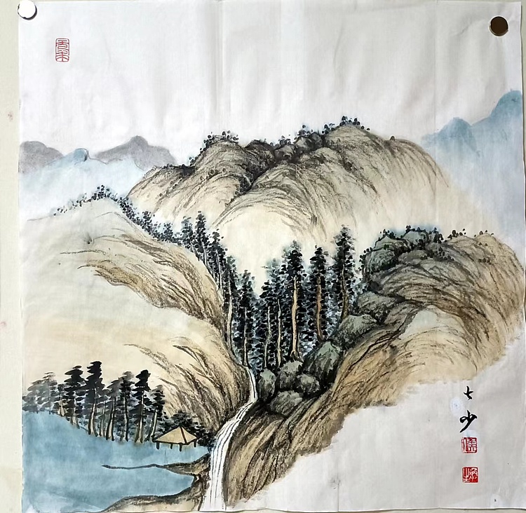 青年书画家 七汐 山水小品