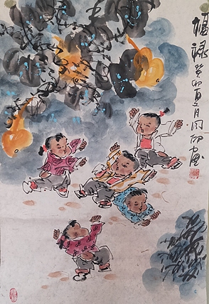 河北省美术家协会会员 侯同印 人物国画作品