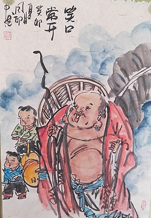 河北省美术家协会会员 侯同印 人物国画作品