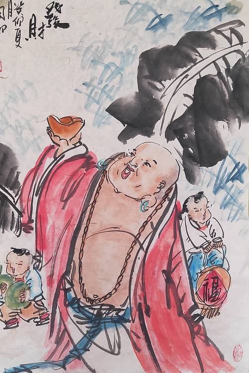 河北省美术家协会会员 侯同印 人物国画作品