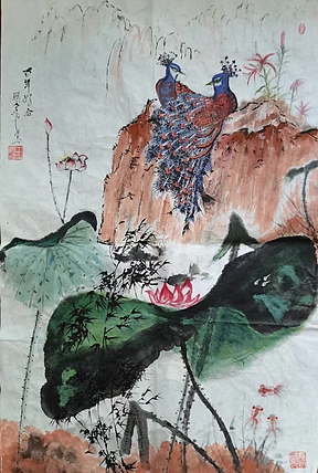 职业书画家 羽翔 百年好合
