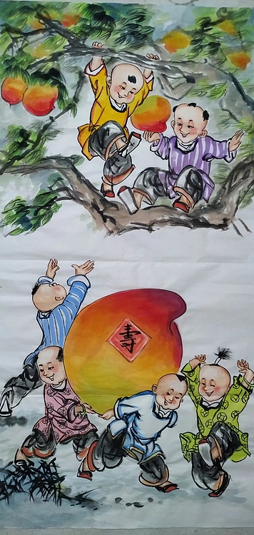 高兴 祝寿图